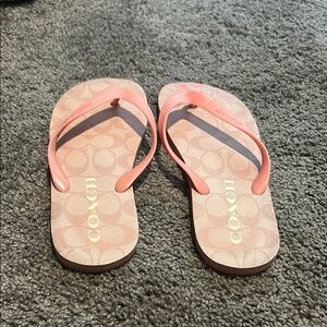 Coach Pink Flip Flops